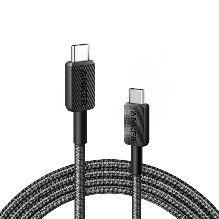 

Кабель Anker USB-C to USB-C (3ft, 240W, Braided) (A81D5H11) черный, A81D5H11