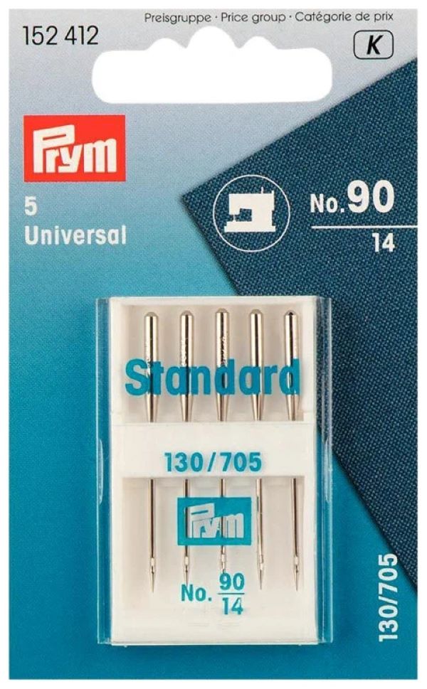 

Иглы Prym для швейных машин с плоской колбой 130/705 H-Q, квилтинг № 70 и № 90, сталь