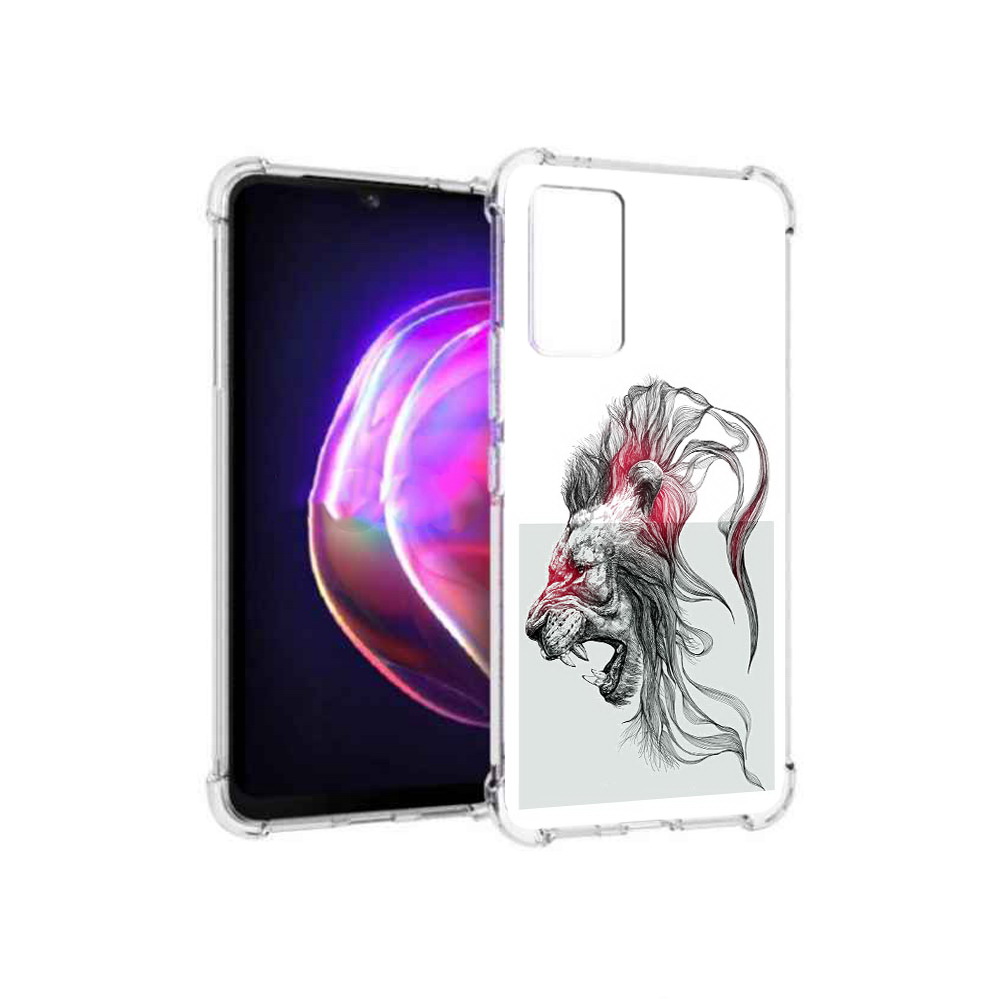 

Чехол MyPads Tocco для Vivo V21 разъяренный лев (PT161781.395.576), Прозрачный, Tocco