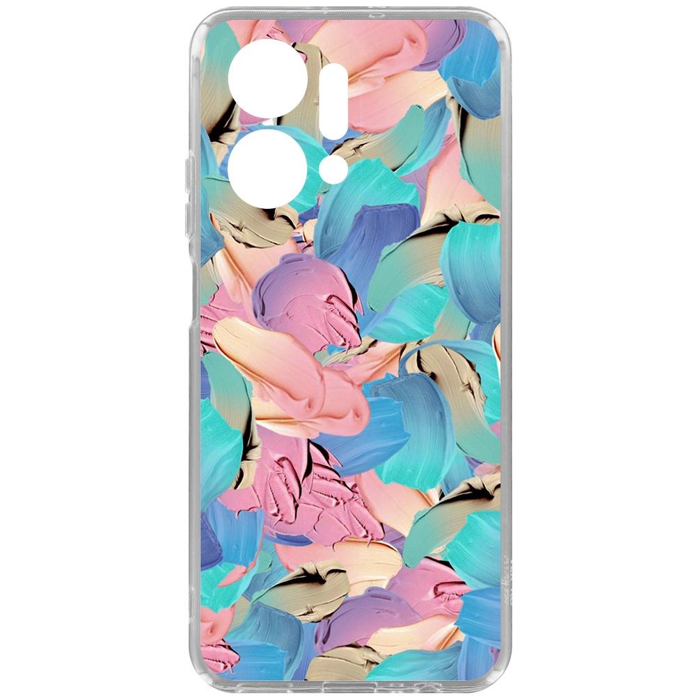 

Чехол-накладка Krutoff Clear Case Абстракт краска для Honor X7a Plus, Прозрачный