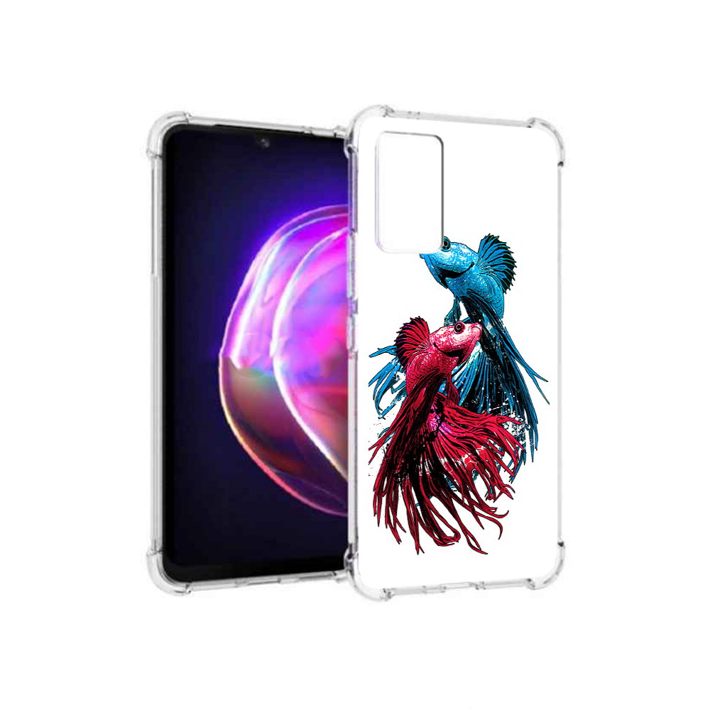 

Чехол MyPads Tocco для Vivo V21 рыбы петушки (PT161781.395.592), Прозрачный, Tocco
