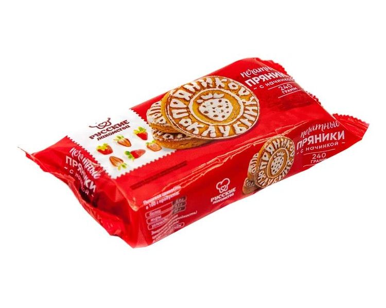 

Пряник Русские Лакомства печатный клубника