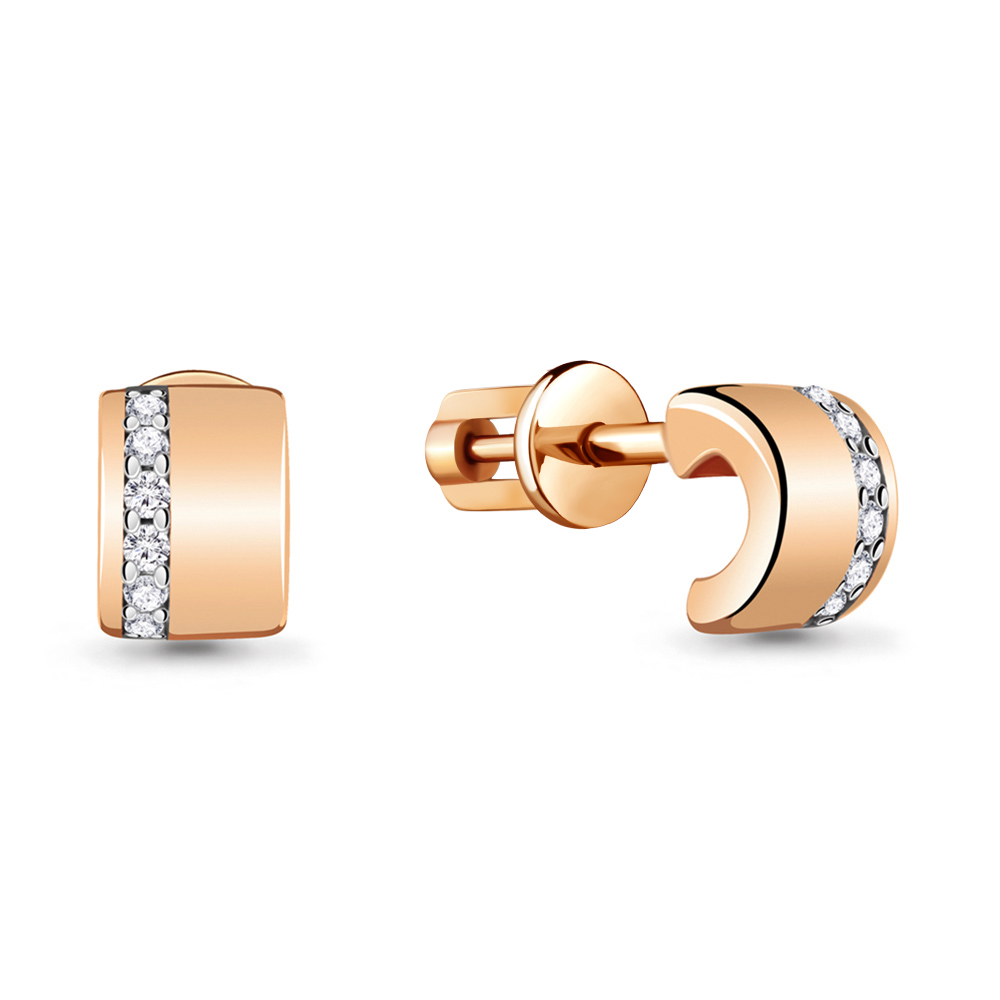 

Серьги пусеты из серебра с фианитом Aquamarine 48498А_925_з, 48498А_925_з