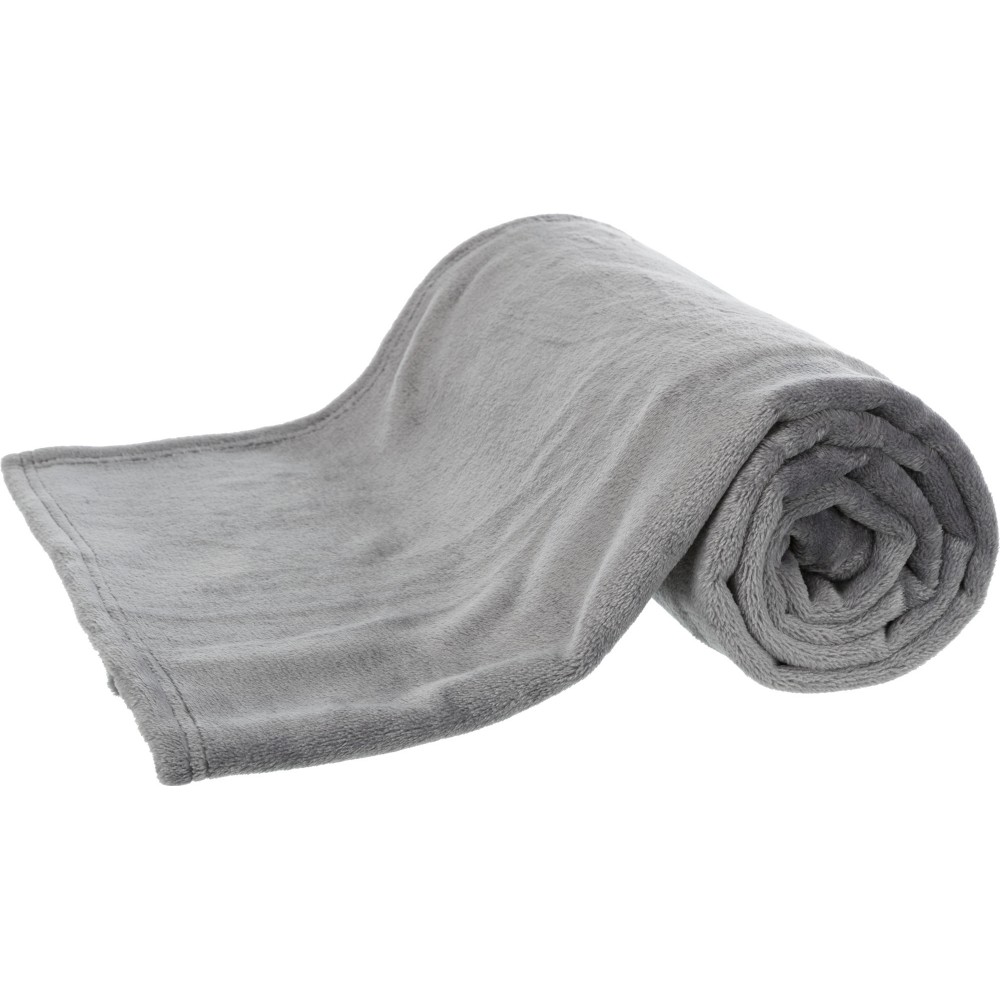 фото Коврик для собак trixie kimmy плюш, серый, 200x150 см