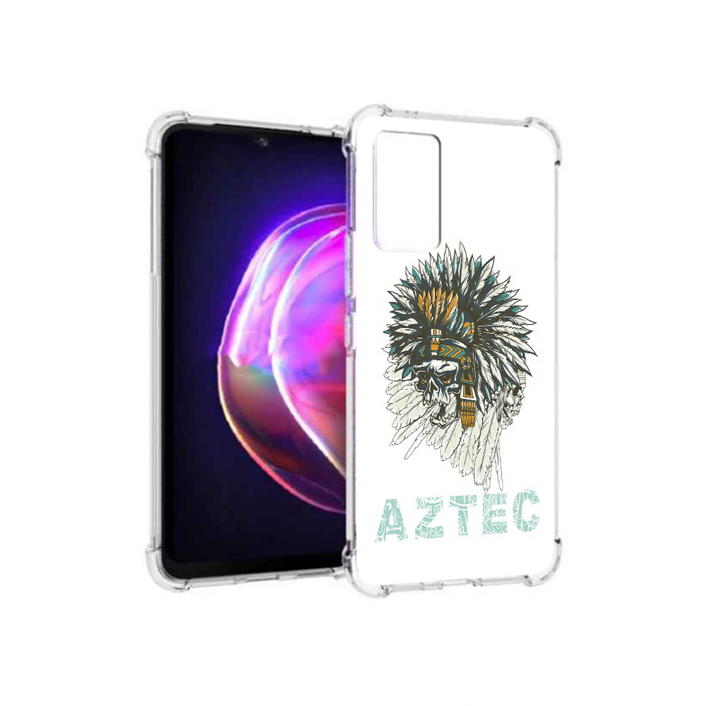 

Чехол MyPads Tocco для Vivo V21 скелет индеец (PT161781.395.602), Прозрачный, Tocco