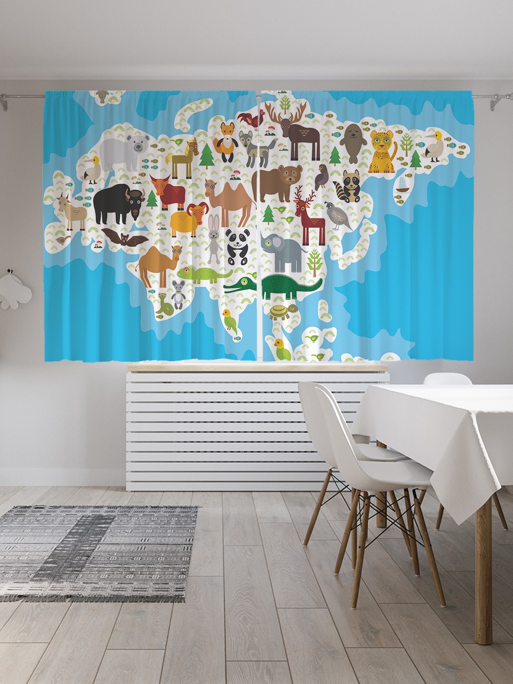 

Классические шторы JoyArty "Животные Европы", серия Oxford DeLux, 2 полотна 145x180 см, Животные Европы