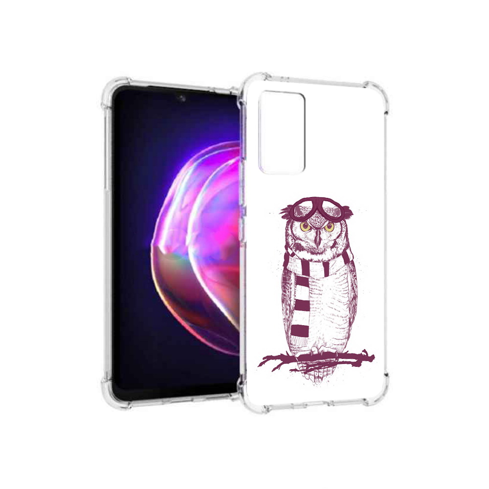 

Чехол MyPads Tocco для Vivo V21 сова-летчик (PT161781.395.612), Прозрачный, Tocco