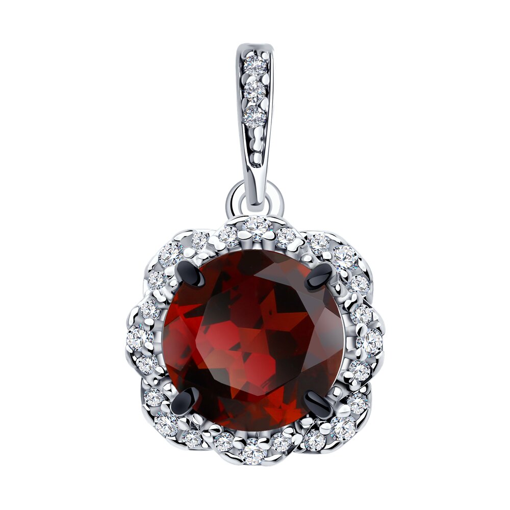 

Кулон из серебра SOKOLOV 92030759, ситалл искусственный\фианит, 92030759