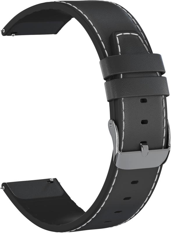

Ремешок кожаный GSMIN Hide 22 для Ticwatch E2 (Черный)