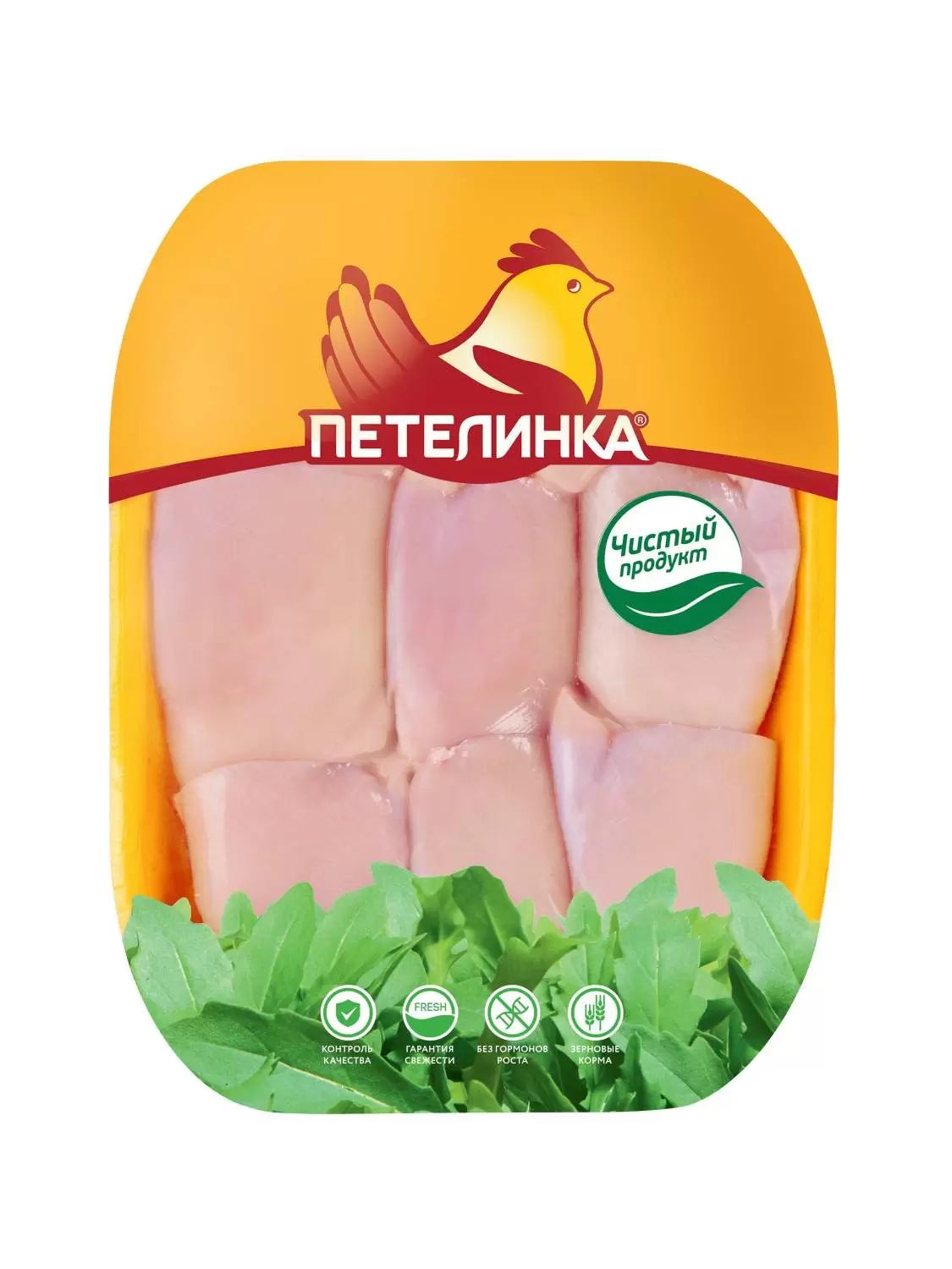 

Филе бедра цыпленка-бройлера без кожи Петелинка охлажденное +-900 г