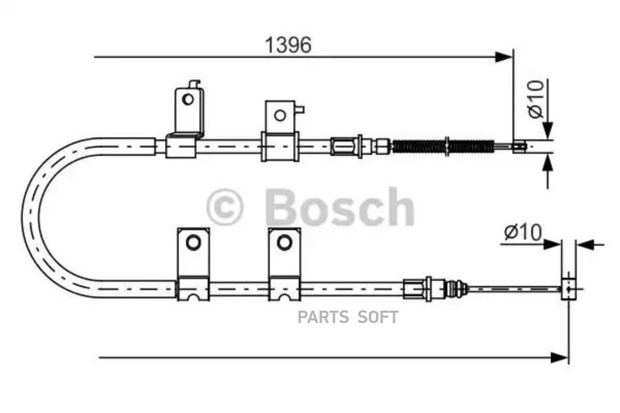 

Трос ручного тормоза r gm aveo/kalos 02> /l=1396mm bosch 1 987 482 083