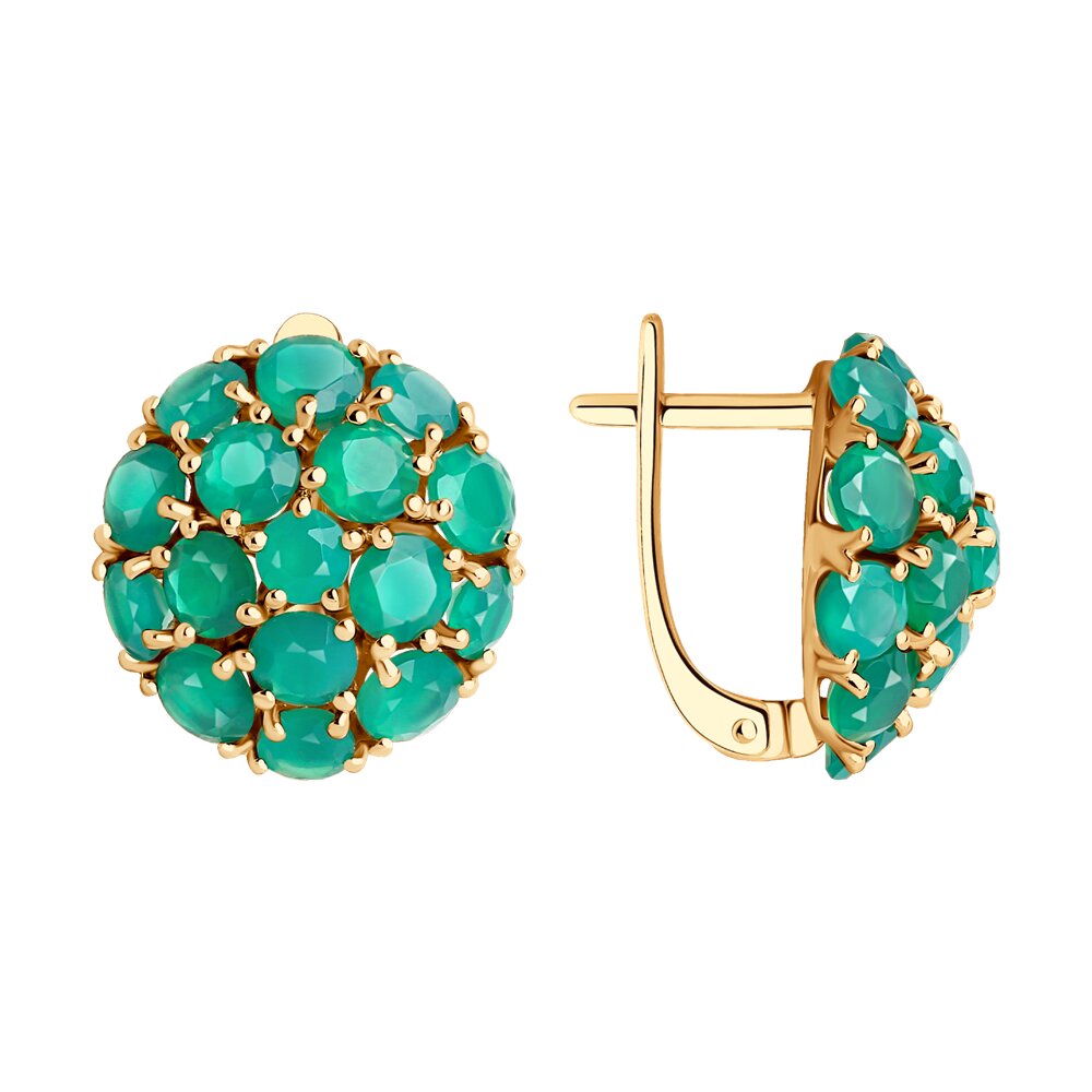 Серьги из красного золота SOKOLOV 728292 агат 34497₽