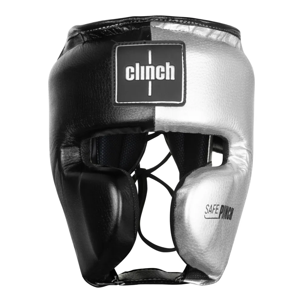 Шлем боксёрский Clinch Punch 2.0 чёрно-серебристый, размер XL