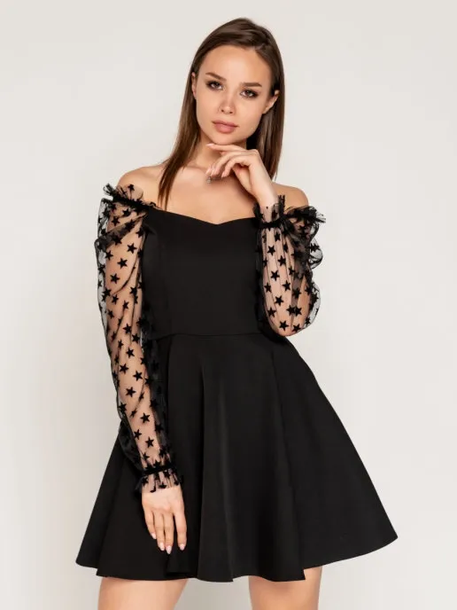 

Платье женское Ashley Rose PL-344 черное 46 RU, PL-344