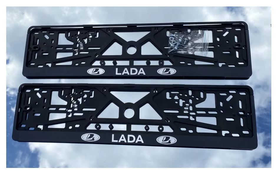 

Рамки номерного знака Логоавто LADA лада, 2 рамки + крепеж, краска