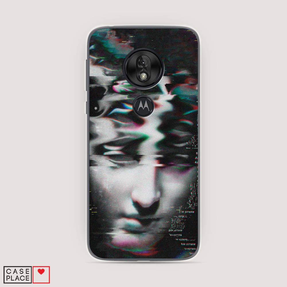 фото Силиконовый чехол "glitch art" на motorola moto g7 play awog