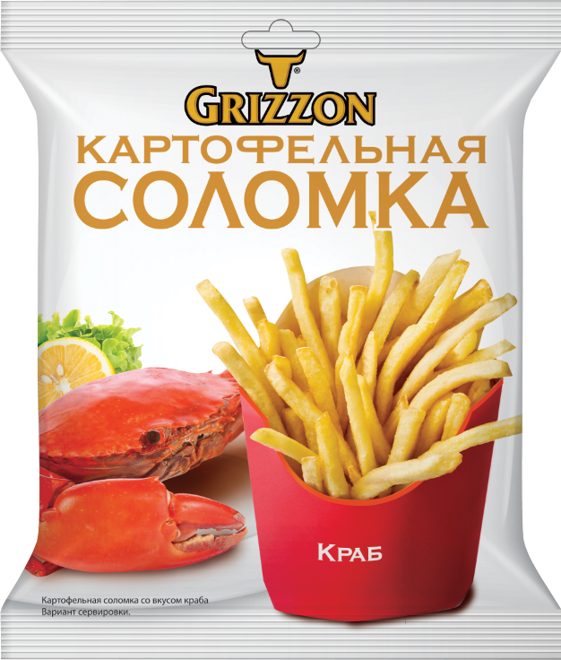 Соломка Grizzon картофельная, со вкусом краба, 80 г