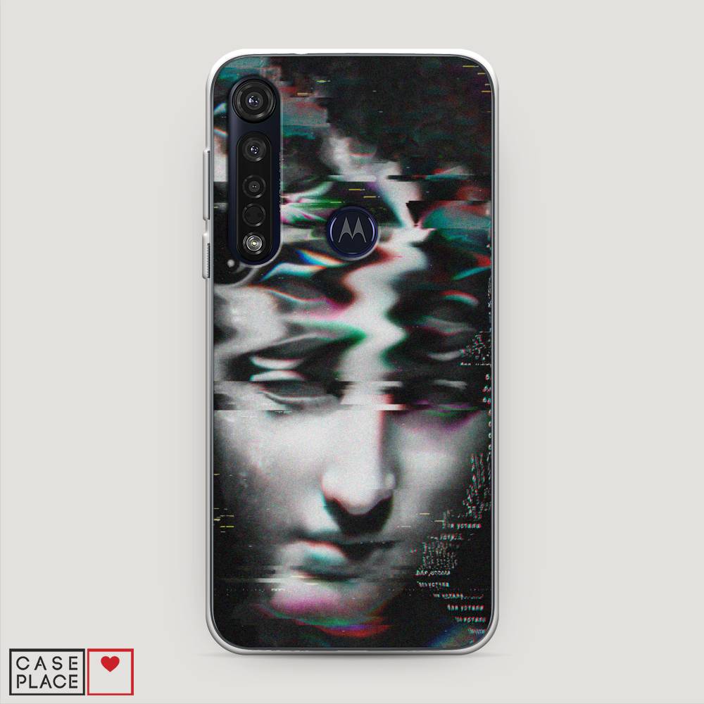 фото Силиконовый чехол "glitch art" на motorola moto g8 plus awog