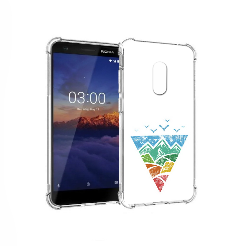 

Чехол MyPads Tocco для Nokia 3.1 Лес земля море чайки (PT114125.119.105), Прозрачный, Tocco