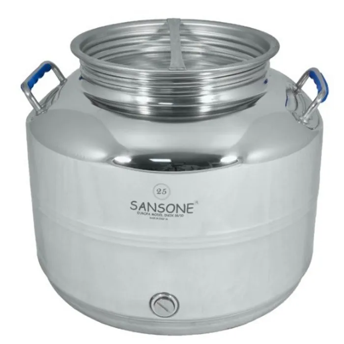 Бидон Sansone фляга 25 л из нержавейки Люкс с краном 1/2