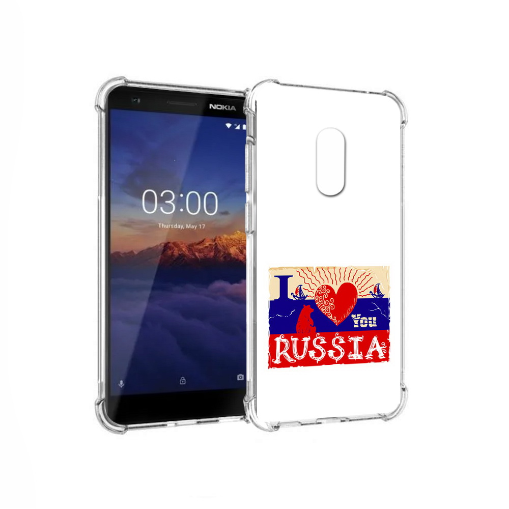 

Чехол MyPads Tocco для Nokia 3.1 Люблю Россию (PT114125.119.112), Прозрачный, Tocco