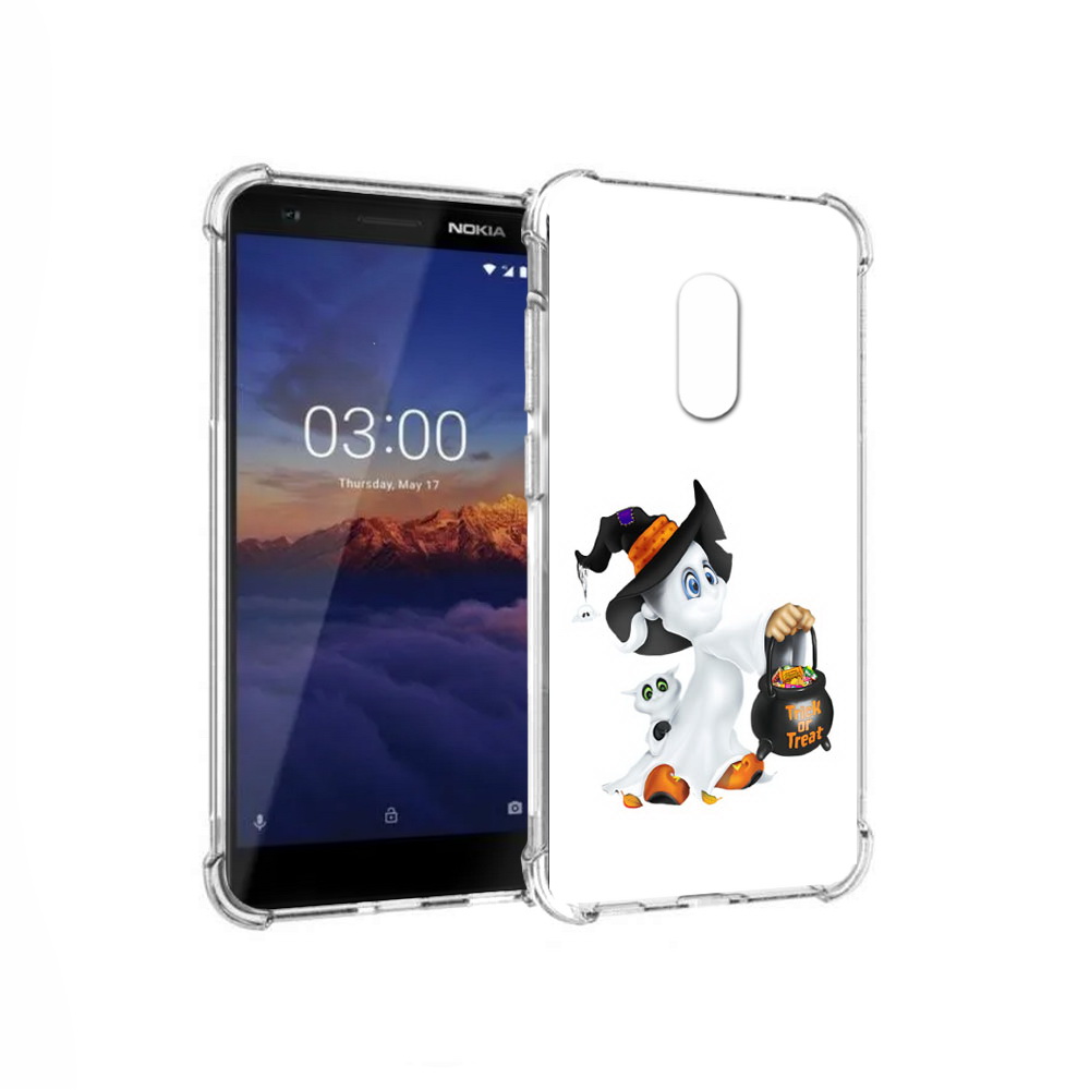 

Чехол MyPads Tocco для Nokia 3.1 Маленький призрак (PT114125.119.113), Прозрачный, Tocco