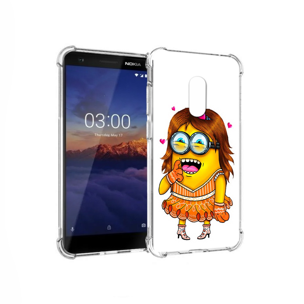 

Чехол MyPads Tocco для Nokia 3.1 Миньон девочка (PT114125.119.116), Прозрачный, Tocco