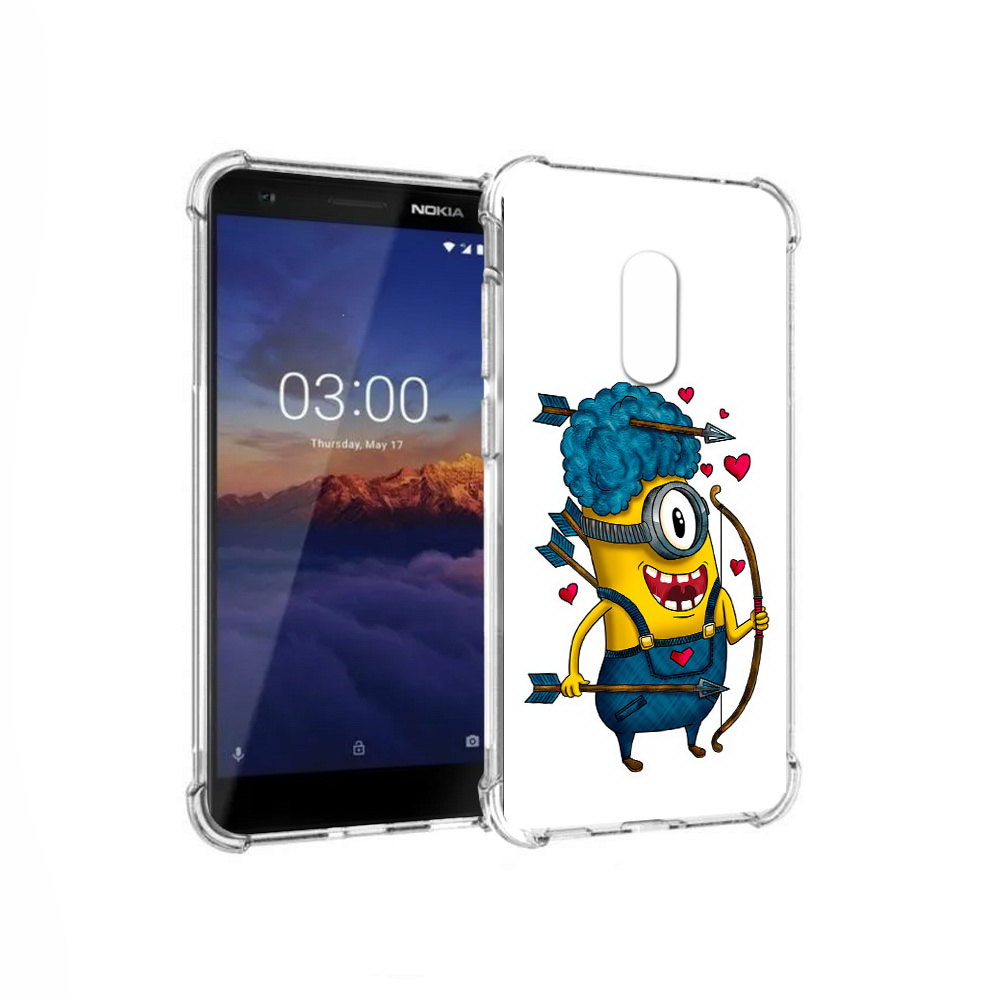

Чехол MyPads Tocco для Nokia 3.1 Миньон купидон (PT114125.119.117), Прозрачный, Tocco