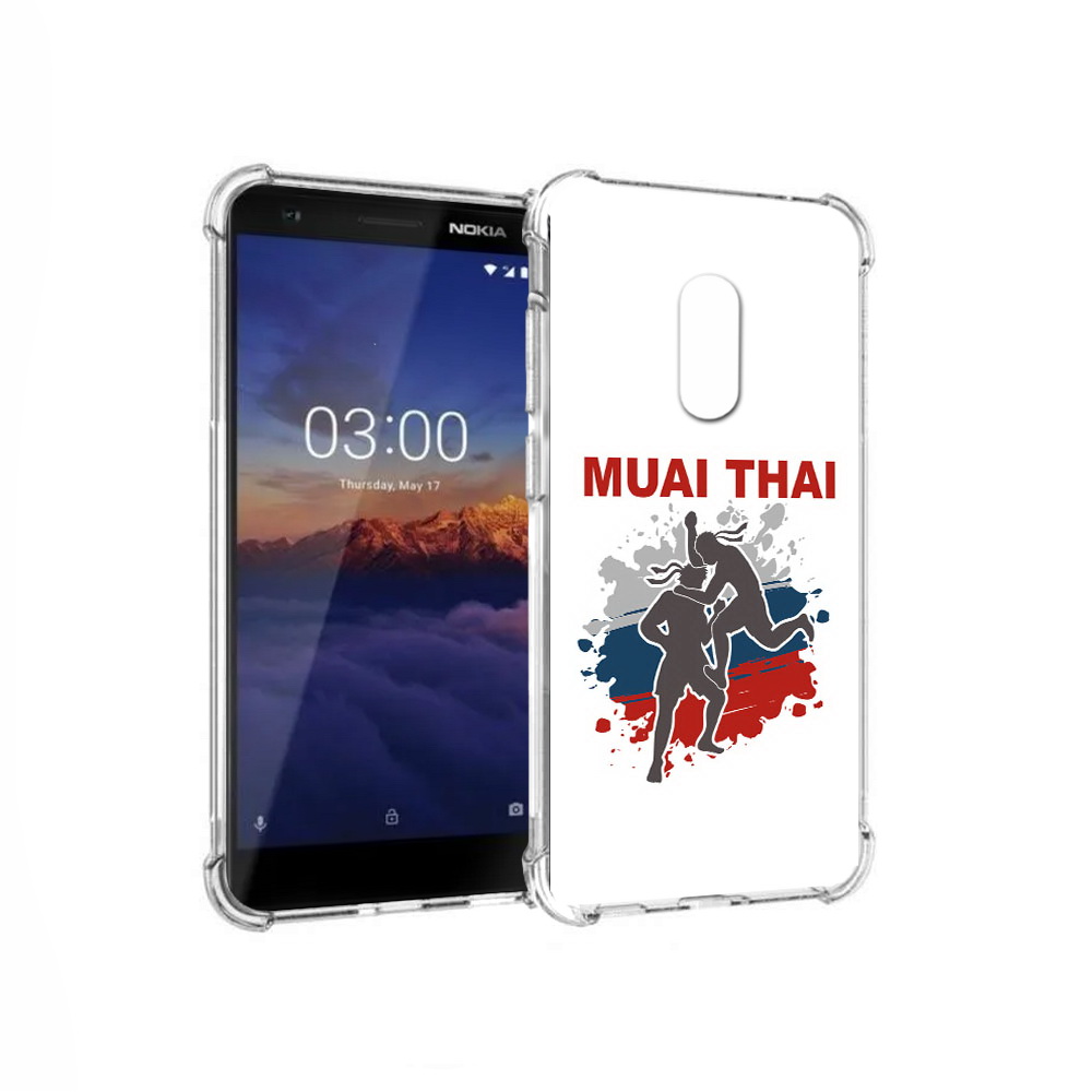 

Чехол MyPads Tocco для Nokia 3.1 Муайтай (PT114125.119.123), Прозрачный, Tocco