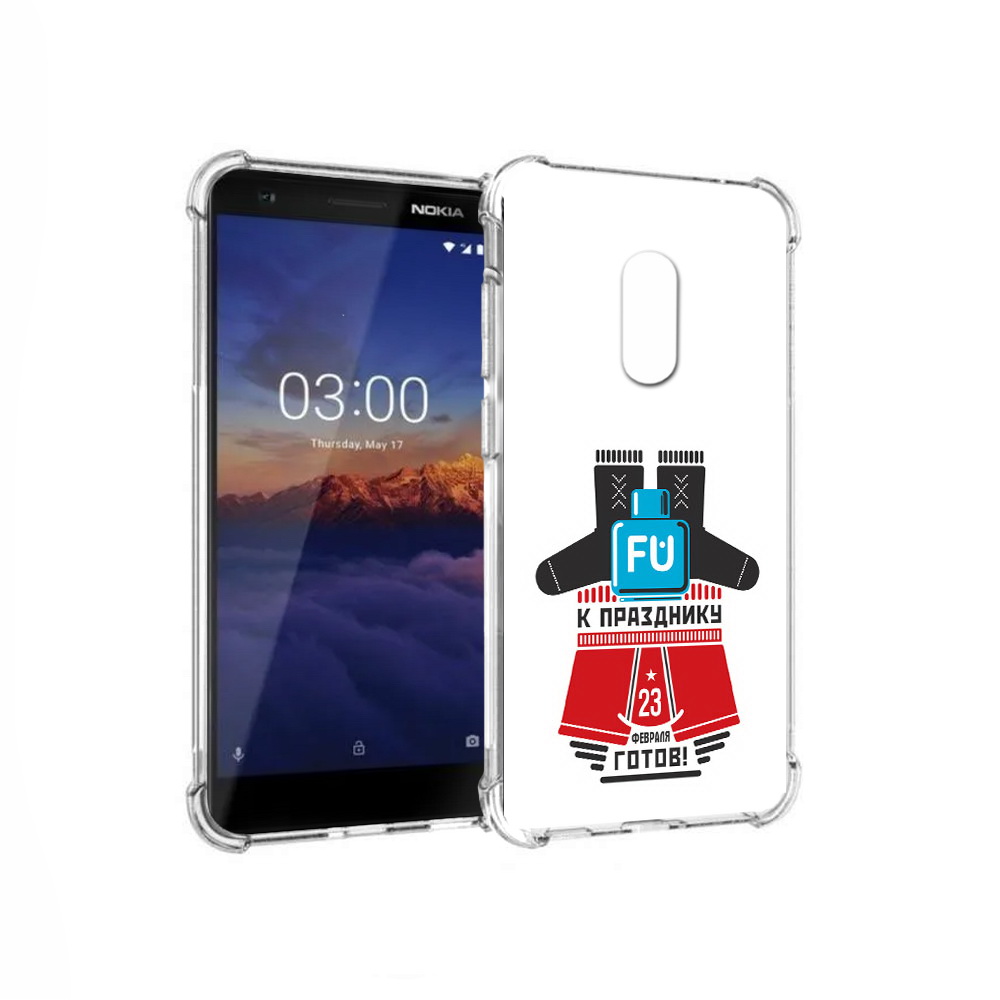 

Чехол MyPads Tocco для Nokia 3.1 23 февраля подарки к празднику (PT114125.119.13), Прозрачный, Tocco