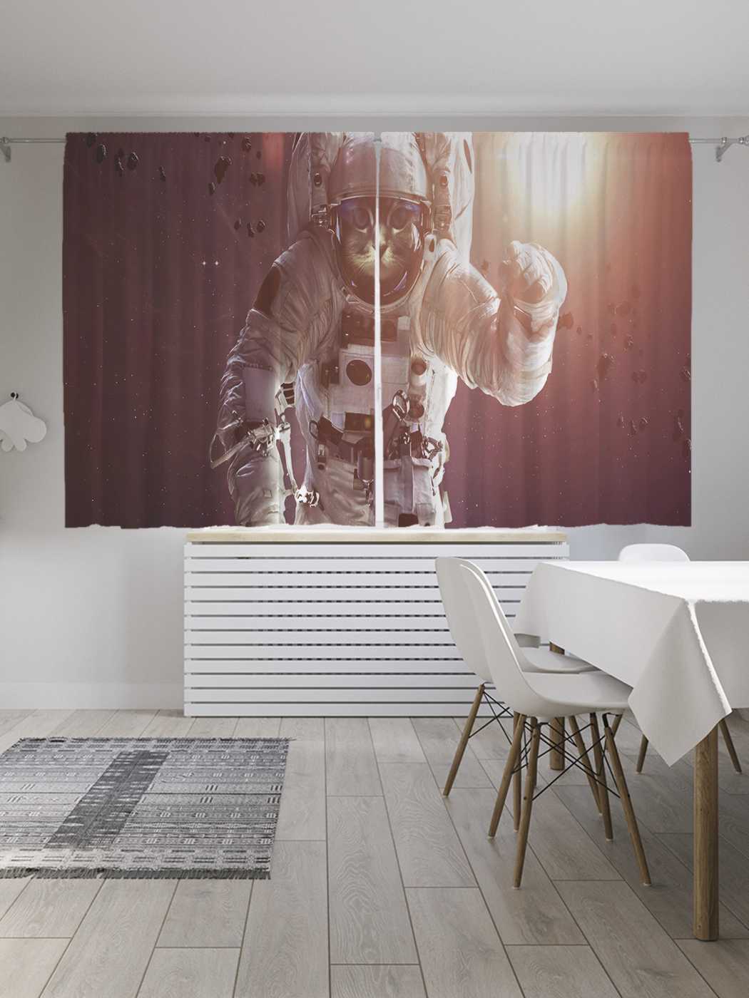 

Классические шторы JoyArty "Полет в космос", серия Oxford DeLux, 2 полотна 145x180 см, Полет в космос