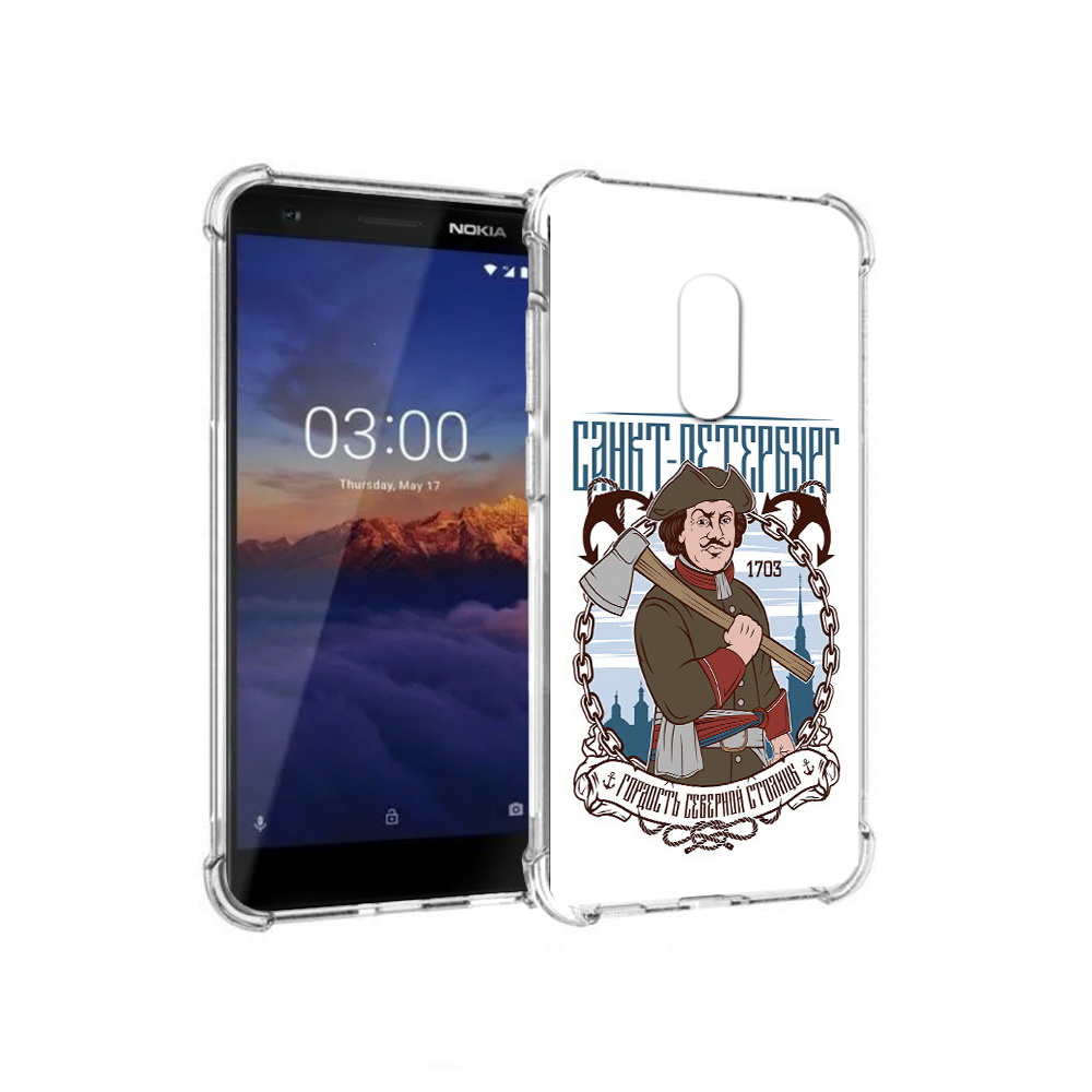 

Чехол MyPads Tocco для Nokia 3.1 Петр первый (PT114125.119.134), Прозрачный, Tocco