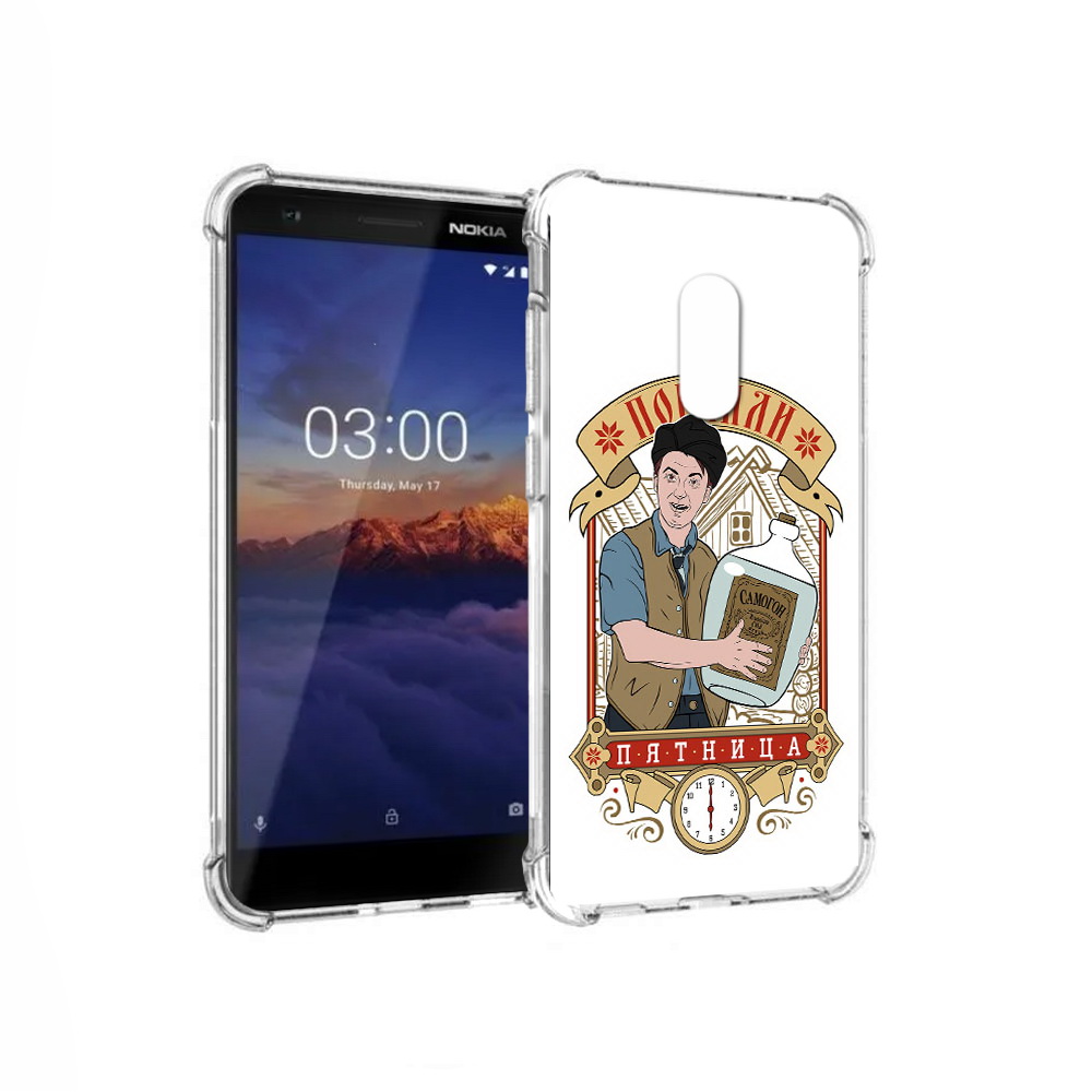 

Чехол MyPads Tocco для Nokia 3.1 Погнали пятница (PT114125.119.137), Прозрачный, Tocco