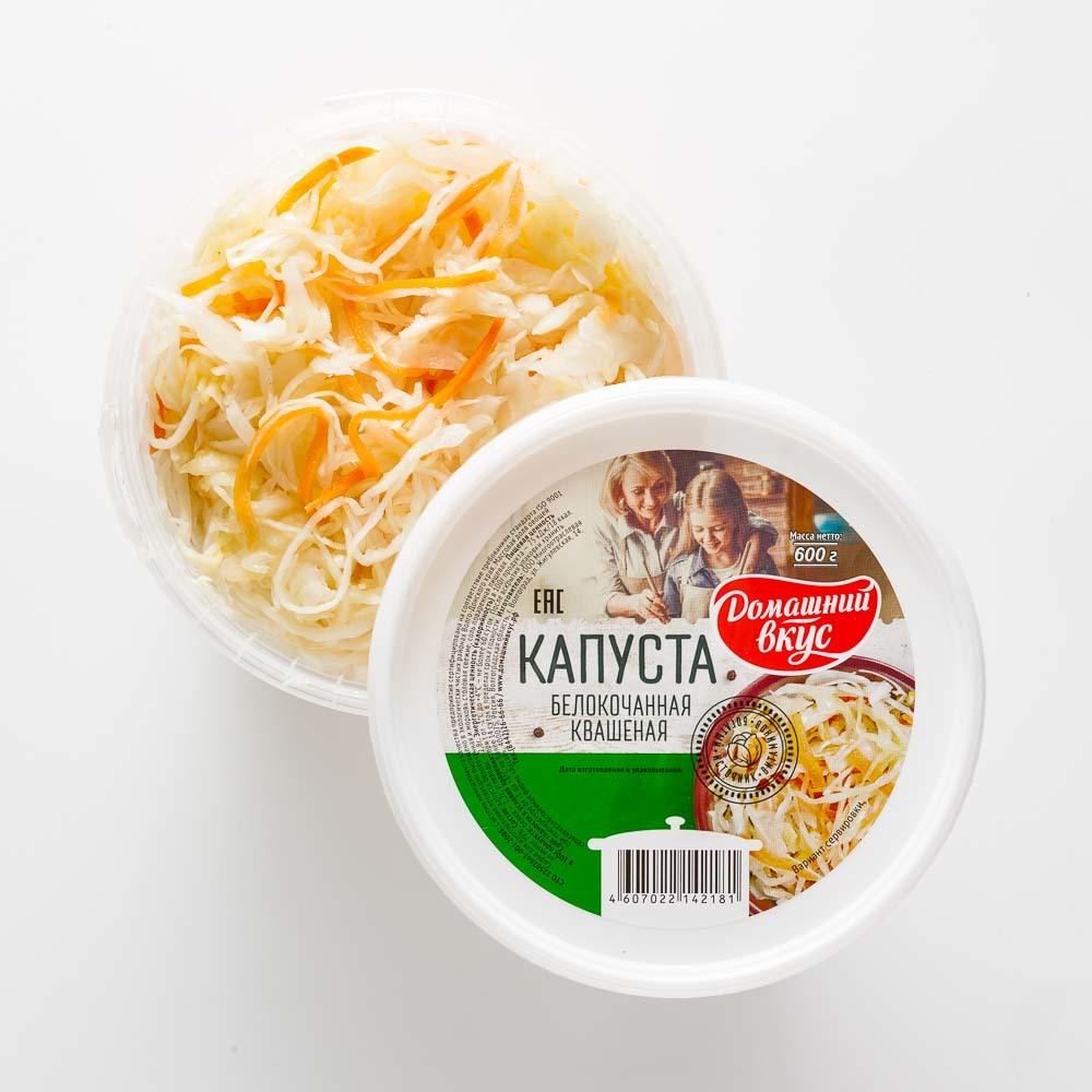 

Капуста Домашний вкус белокочанная, квашеная, 600 г