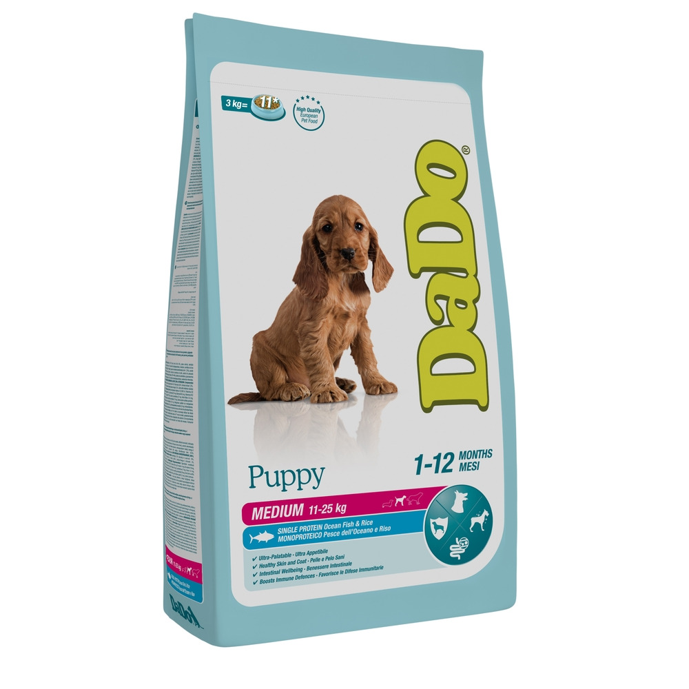 Сухой корм для щенков Dado Dog Puppy Medium Ocean Fish & Rice, средних пород с рыбой 3 кг