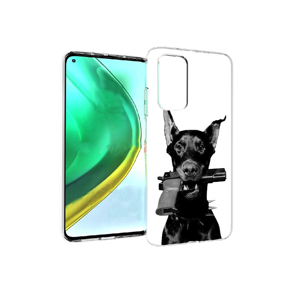 

Чехол MyPads Tocco для Xiaomi Mi 10T Pro доберман с пистолетом (PT154683.267.331), Прозрачный, Tocco