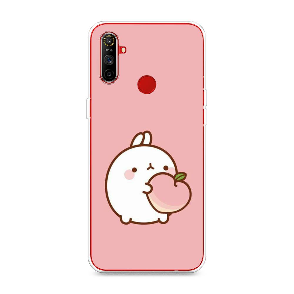 

Чехол Awog на Realme C3 "Кролик с персиком", Разноцветный, 253050-1