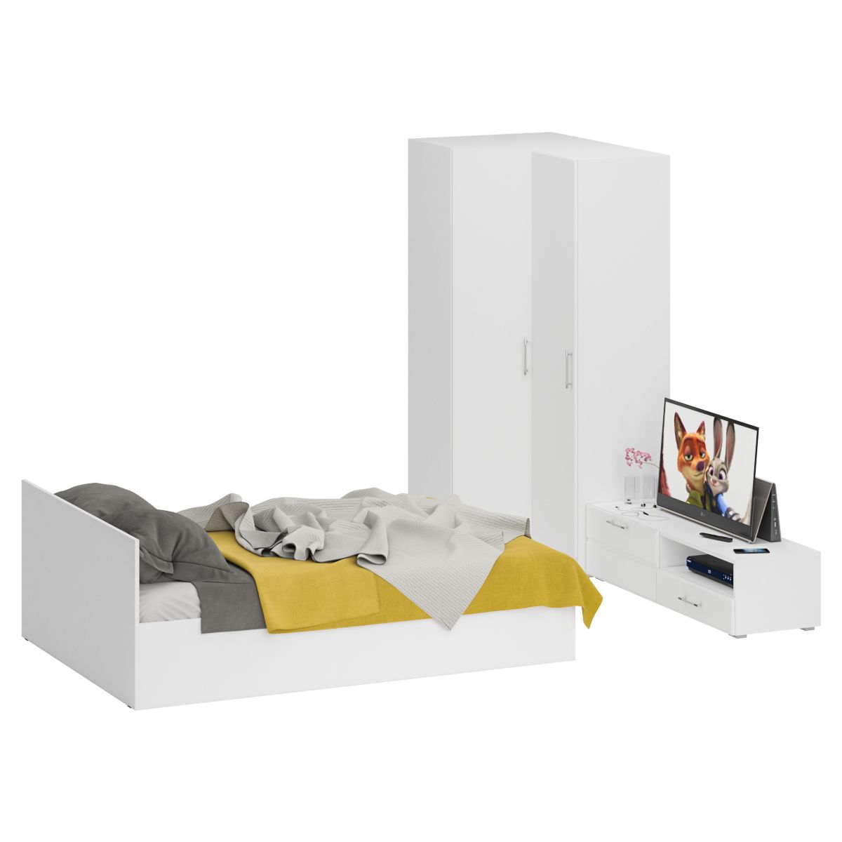 фото Мебель для спальни свк стандарт № 4 1400 белый