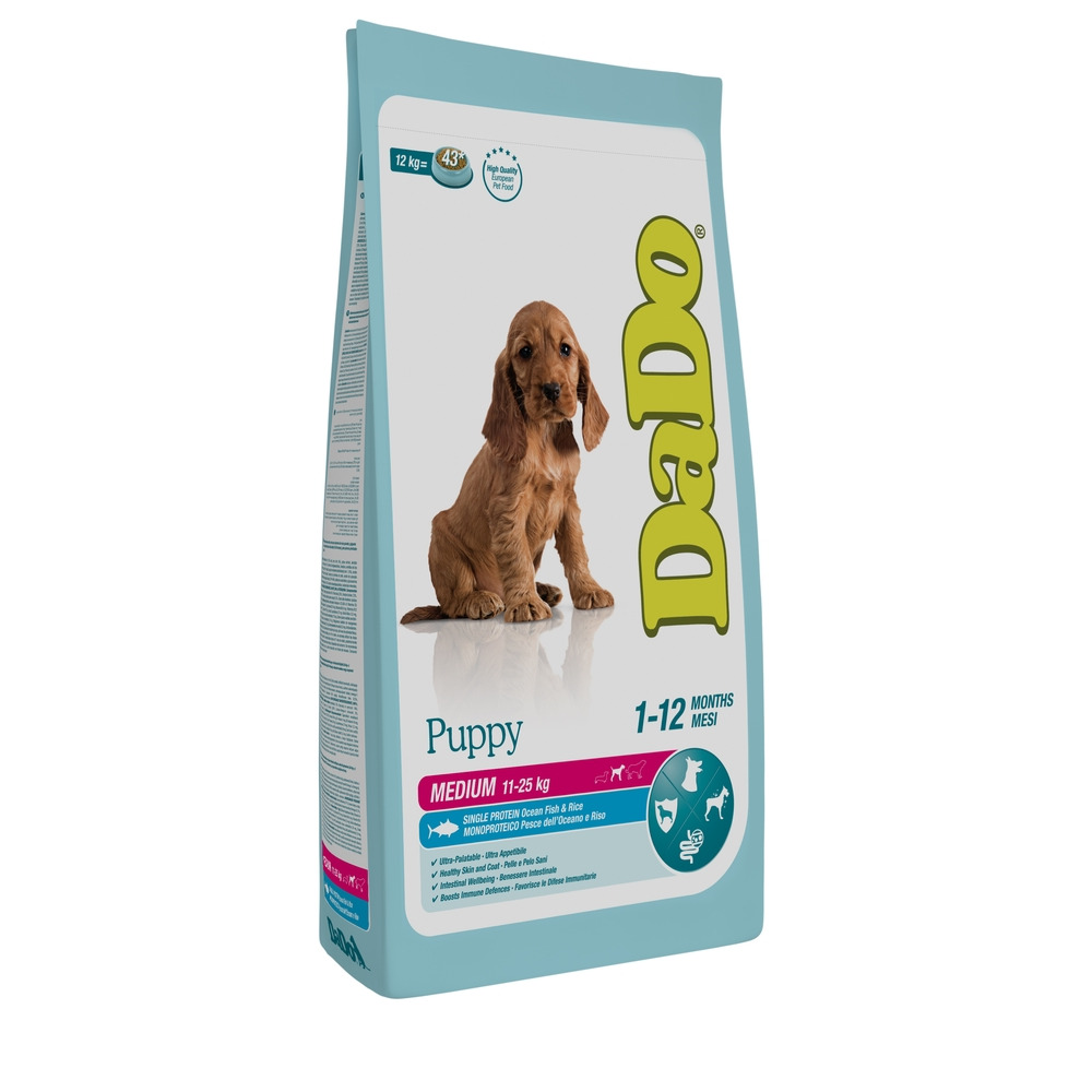 Сухой корм для щенков Dado Dog Puppy Medium Ocean Fish & Rice, средних пород с рыбой 12 кг