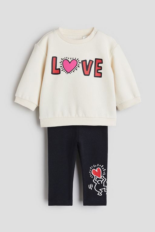

Костюм повседневный детский H&M 1089774, Крем, Кит Харинг, 92, Белый, 1089774