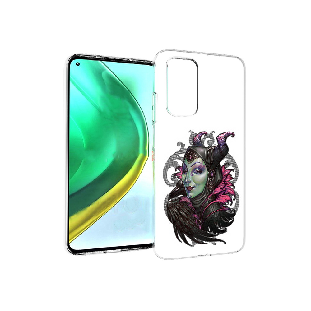 

Чехол MyPads Tocco для Xiaomi Mi 10T Pro зеленая девушка с вороном (PT154683.267.357), Прозрачный, Tocco