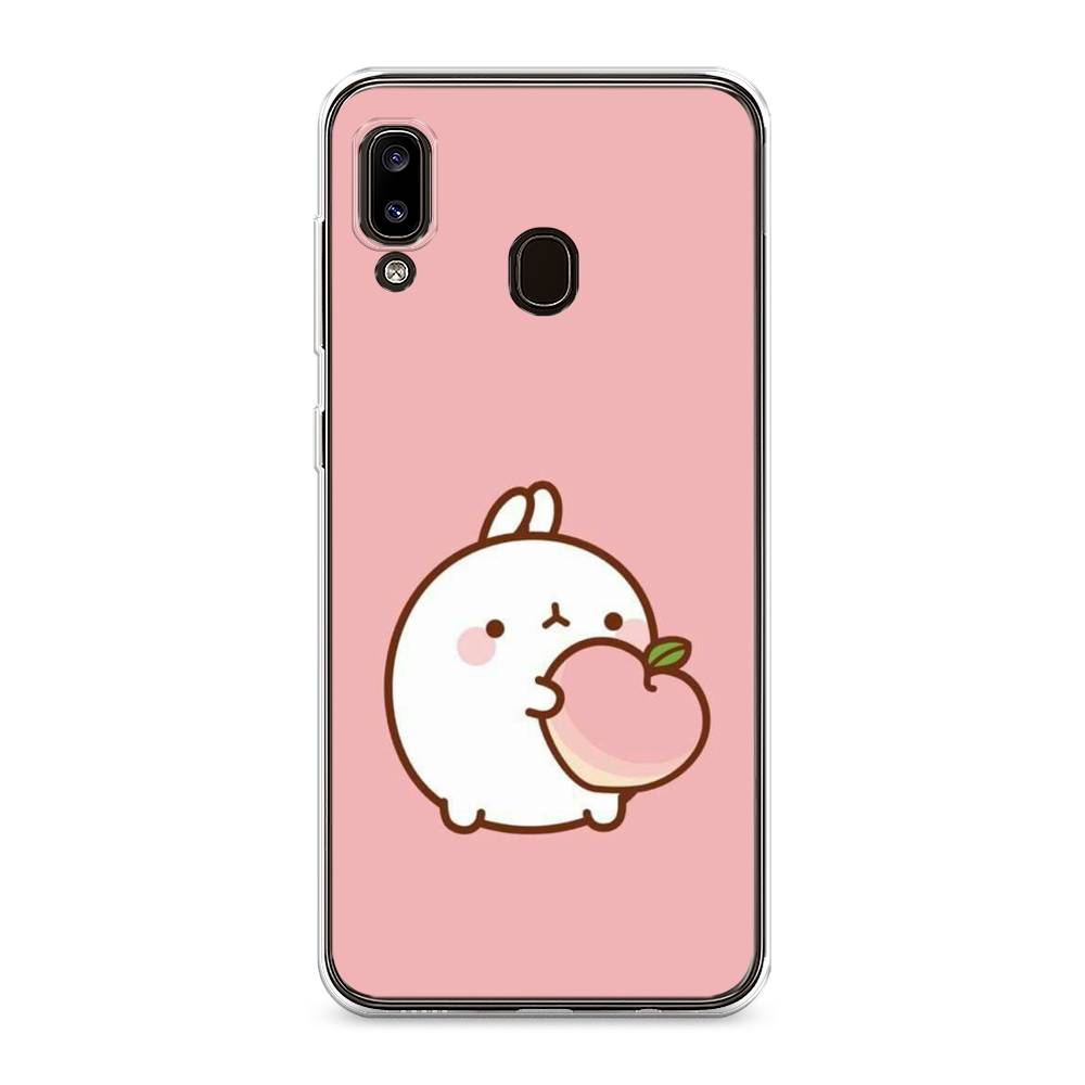 

Чехол Awog на Samsung Galaxy A30 "Кролик с персиком", Разноцветный, 27550-1