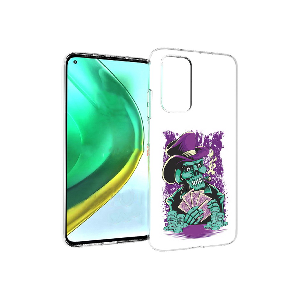 

Чехол MyPads Tocco для Xiaomi Mi 10T Pro зеленый череп с картами (PT154683.267.361), Прозрачный, Tocco