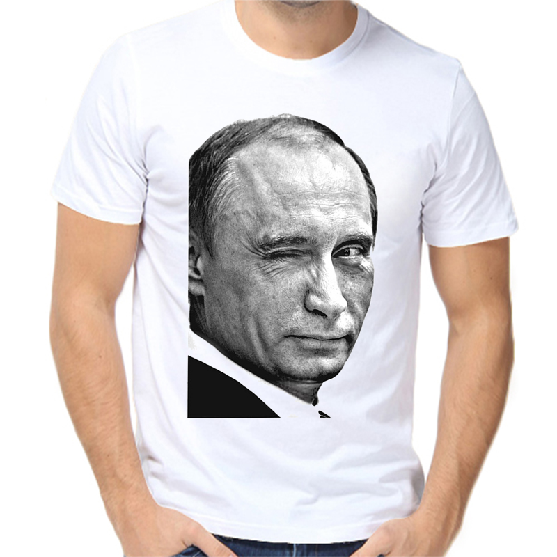 

Футболка мужская белая 66 р-р с Путиным подмигивающим, Белый, fm_putin_podmigivayuschiy