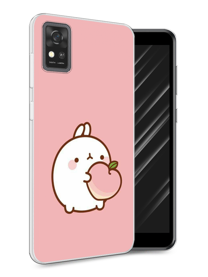 

Чехол Awog на ZTE Blade A31 / ЗТЕ Блэйд A31 "Кролик с персиком", Разноцветный, 134650-1