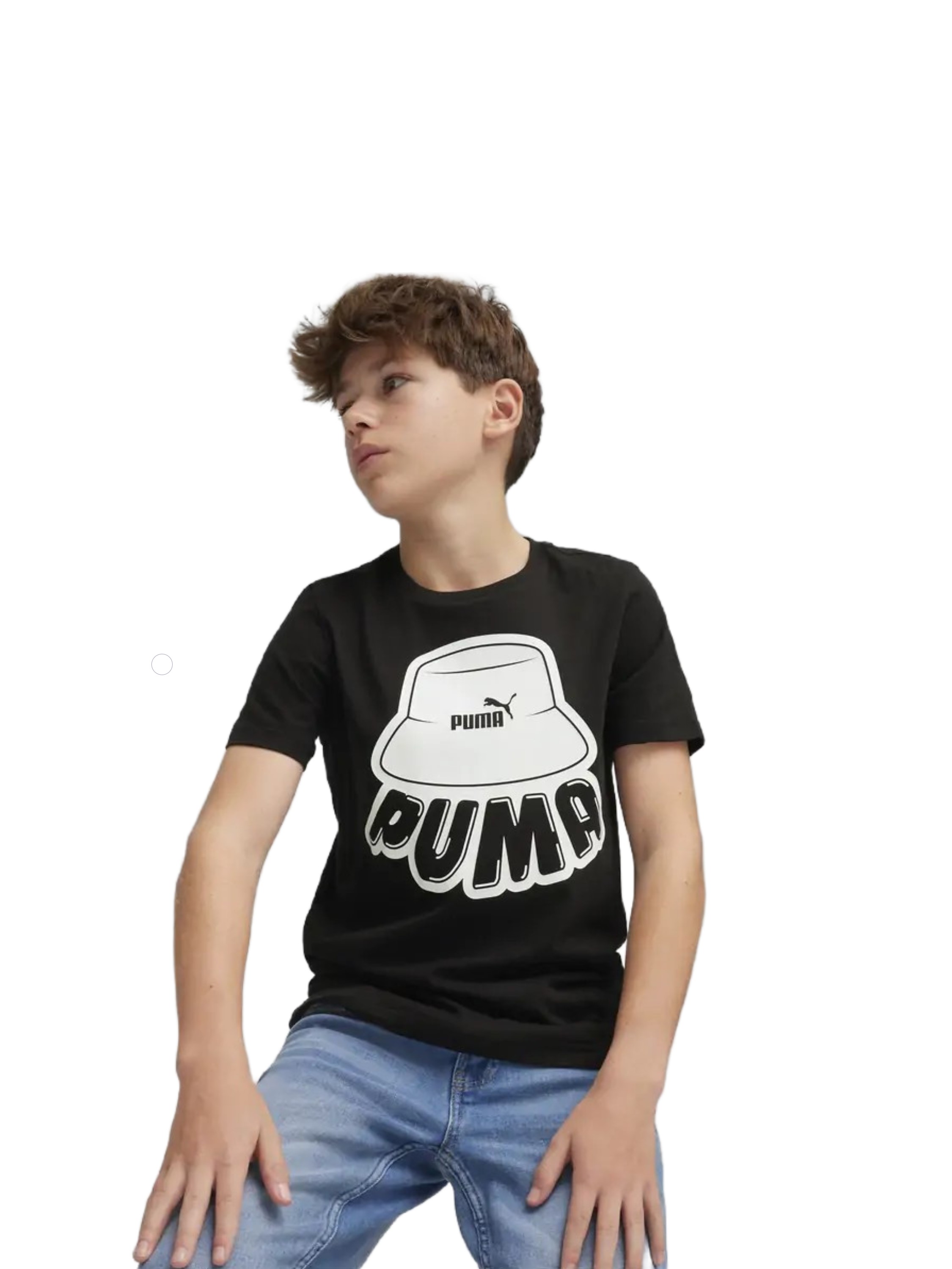 Футболка детская PUMA Youth Graphic Tee, черный, 128