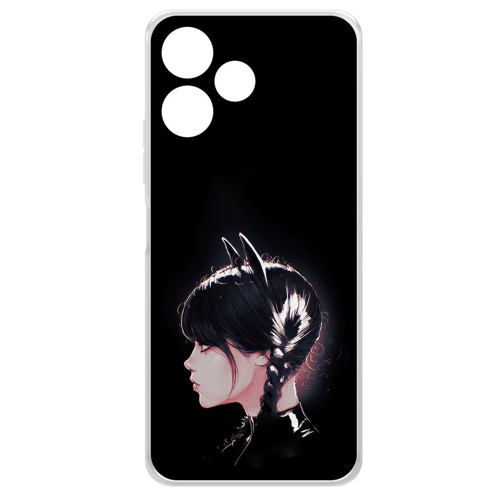 Чехол-накладка Krutoff Clear Case Уэнсдей Аддамс - Кошка Уэнсдей для Poco M6 Pro 5G