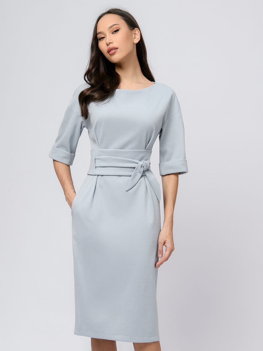 

Платье женское 1001dress 0100942 голубое 48, Голубой, 0100942