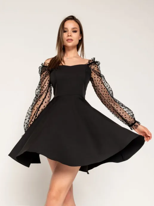 

Платье женское Ashley Rose PL-344 черное 46 RU, PL-344
