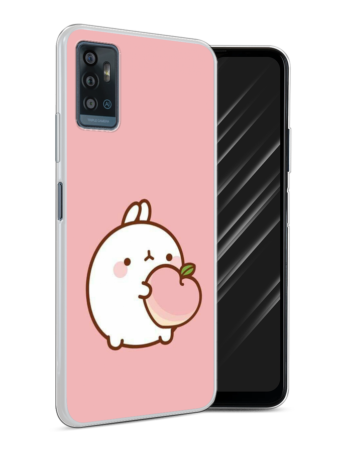 

Чехол Awog на ZTE Blade A71 / ЗТЕ Блэйд A71 "Кролик с персиком", Разноцветный, 134450-1